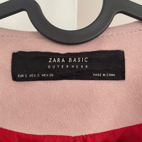 Zara pink suede bomber jacket, size S (US 4) - Picture 7 of 14